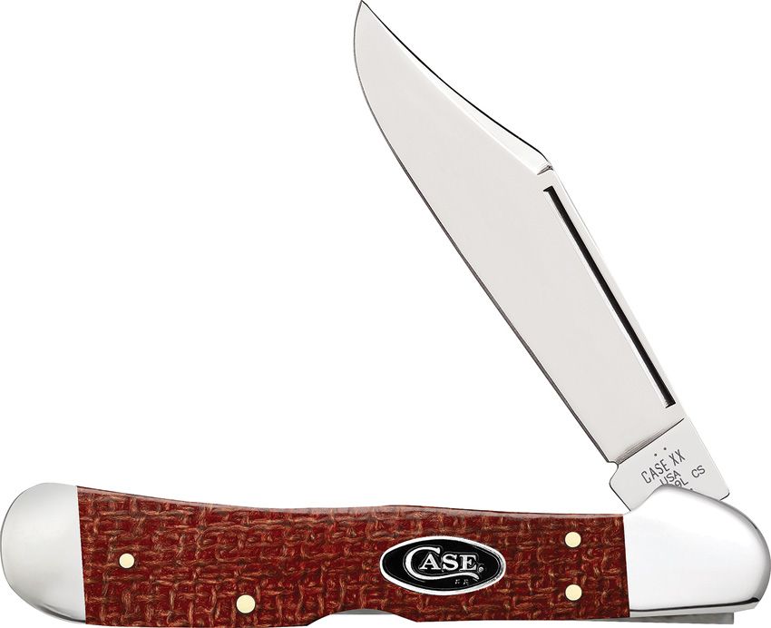 Case Cutlery Copperlock Dark Red Burlap