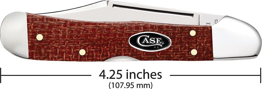Case Cutlery Copperlock Dark Red Burlap